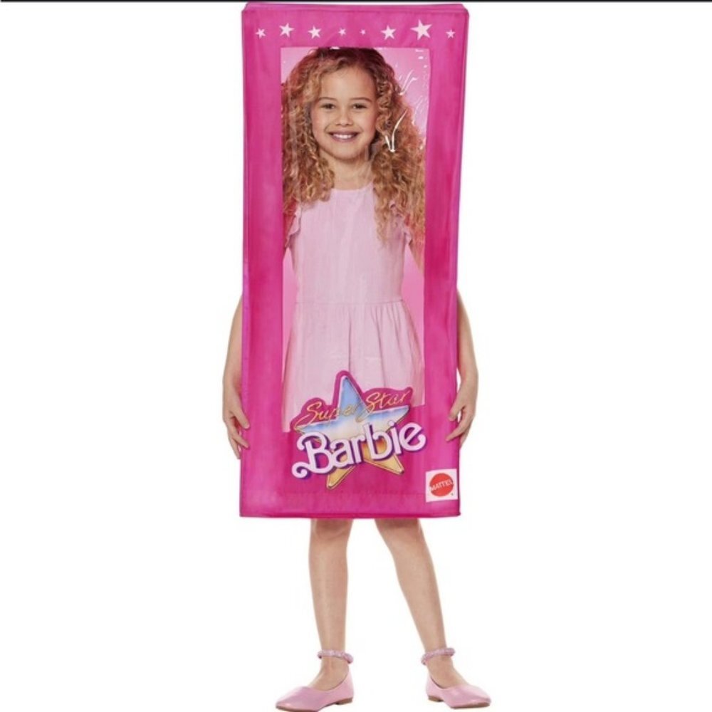 NEW Barbie Box Childs Costume One Size